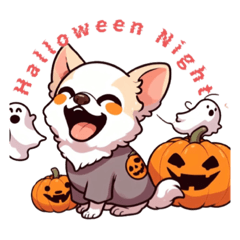 [LINEスタンプ] 着ぐるみチワワハロウィンナイト