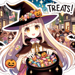 [LINEスタンプ] 庶民的お嬢様（ハロウィン）