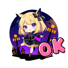 [LINEスタンプ] 金髪ハロウィンむすめ