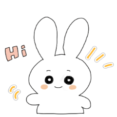 [LINEスタンプ] シンプルなうさぎさんのスタンプ①