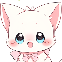 [LINEスタンプ] かわいい猫 WH1