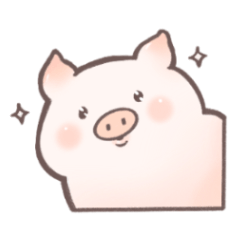 [LINEスタンプ] キラキラピンクのブタちゃん