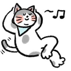 [LINEスタンプ] グレーは猫です-2023 LET'S DRAW