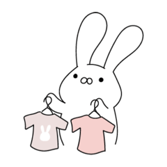 [LINEスタンプ] 休日うさちゃん(おでかけ)