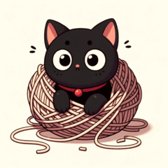 [LINEスタンプ] 黒猫チョコくん