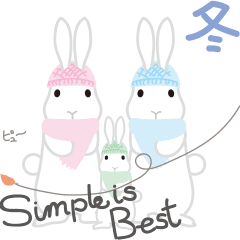 [LINEスタンプ] 動く！かわいい！シンプル動物たちVer冬