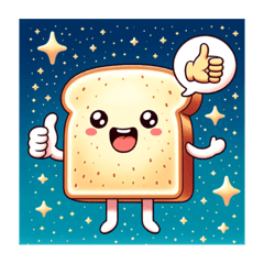 [LINEスタンプ] 宇宙飛ぶトースト