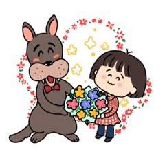 [LINEスタンプ] ぷくぷくモンとこーすけドッグ