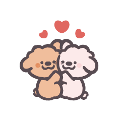 [LINEスタンプ] weeë - Poodle ( Let's move together )