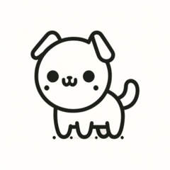 [LINEスタンプ] "モノクロわんこ日常"