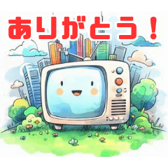 [LINEスタンプ] カラフルなテレビ