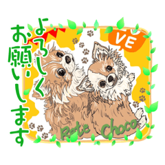 [LINEスタンプ] チョコとラテ 0708