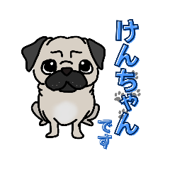 [LINEスタンプ] パグですけんちゃんです