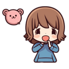 [LINEスタンプ] かわいい★ほのぼの女の子