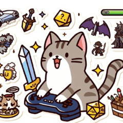 [LINEスタンプ] ゲーミングにゃんこ♪(Ver.RPG)