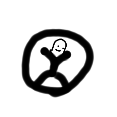 [LINEスタンプ] 動物と雲と棒人間