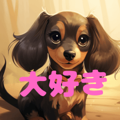 [LINEスタンプ] ダックスフンド 最愛の犬