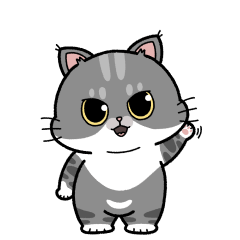 [LINEスタンプ] かわいいグレーの猫 "モングルマン"