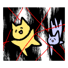 [LINEスタンプ] 怖いのにいつも笑ってるねこさん