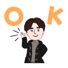 [LINEスタンプ] 真ん中分けの普通の男子