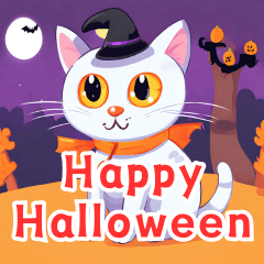 [LINEスタンプ] ハロウィーンのかわいい子猫＜英語ver＞