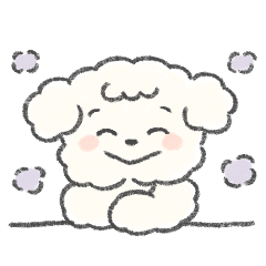 [LINEスタンプ] もこもこプードル優しい敬語スタンプ