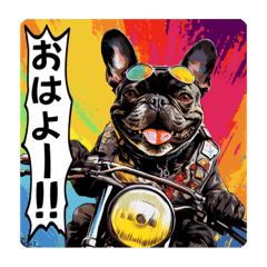 [LINEスタンプ] バイク大好き！フレンチブルライダー！