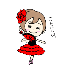 [LINEスタンプ] バレエ風スタンプ(キトリversion)