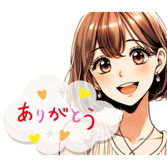 [LINEスタンプ] 女の子から元気をもらお