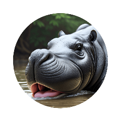[LINEスタンプ] カバ hippopotamus