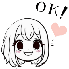 [LINEスタンプ] ほのぼの可愛い女の子スタンプ
