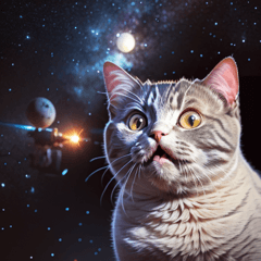 [LINEスタンプ] "宇宙猫"の画像（メイン）