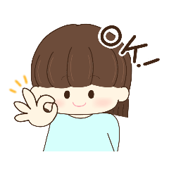 [LINEスタンプ] シンプル✨ショートヘアの女の子