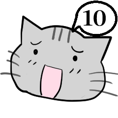 [LINEスタンプ] ひと言伝えるふきだしネコ 10