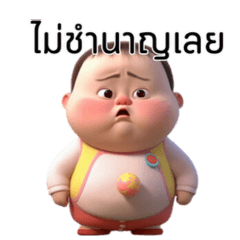 [LINEスタンプ] ちびぽちゃ妹 - 通常を超えた表情-Thai