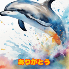 [LINEスタンプ] 海の生き物・水彩画風