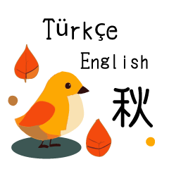 [LINEスタンプ] 秋に使えるトルコ語＆英語シンプル