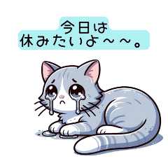 [LINEスタンプ] 不登校の気持ちを猫が代弁