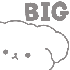 [LINEスタンプ] BIGな白いおいぬスタンプ