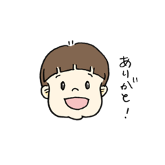[LINEスタンプ] おかっぱ少年のひとことスタンプ