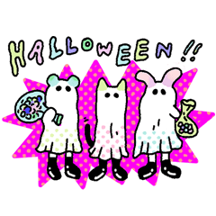 [LINEスタンプ] 幽霊のハロウィン 2 By Red Cyan