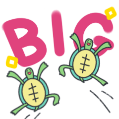 [LINEスタンプ] 毎日使える亀のBIGスタンプ