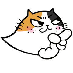 [LINEスタンプ] 吹き出しネコの感情スタンプ 三毛猫さん