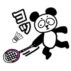 [LINEスタンプ] 毎日キュートなバドミントンぱんだ Ver.2