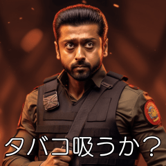 [LINEスタンプ] インド映画でタバコ好き