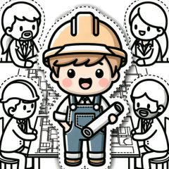 [LINEスタンプ] 働く男スタンプ ver1