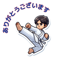 [LINEスタンプ] 空手 男の子 スタンプ