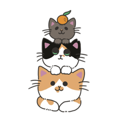 [LINEスタンプ] ぽっちゃり猫とツンデレ猫3