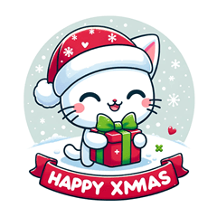 [LINEスタンプ] かわいいクリスマス猫スタンプ