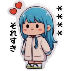 [LINEスタンプ] 【カスタム】ステッカーガールズ